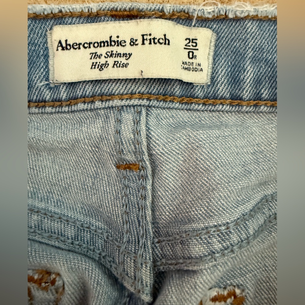 Abercrombie & Fitch The Skinny Hi-Rise Jeans Size 25/0 - Picture 7 of 7